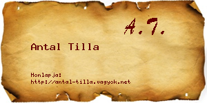 Antal Tilla névjegykártya